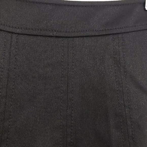 Valentino Roma Women's Size 42/6 Black Wool Blend Peplum Swing Skirt Metallic - Picture 10 of 10